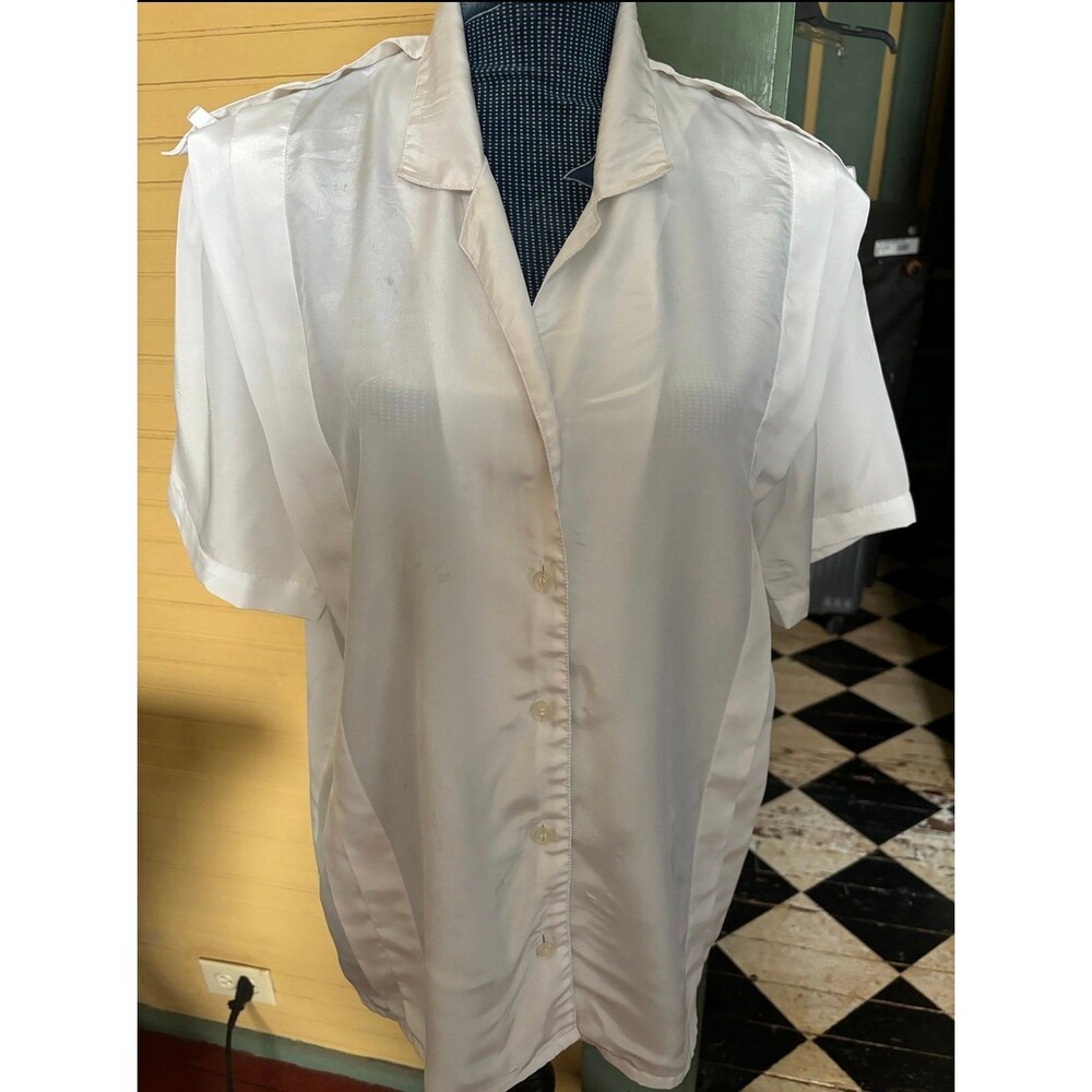 Jaclyn Smith Size 14 (44” Bust 25” L) Womens Pleated Front Blouse
